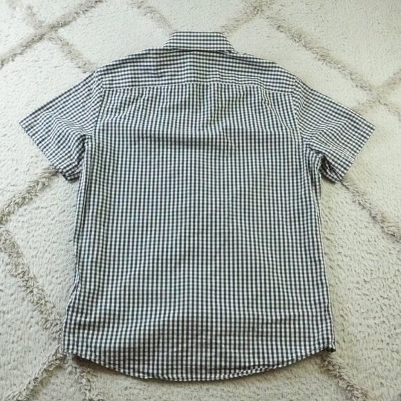 UNTUCKit Button Up Shirt Mens Medium Slim Fit Plaid Blue - Picture 8 of 9